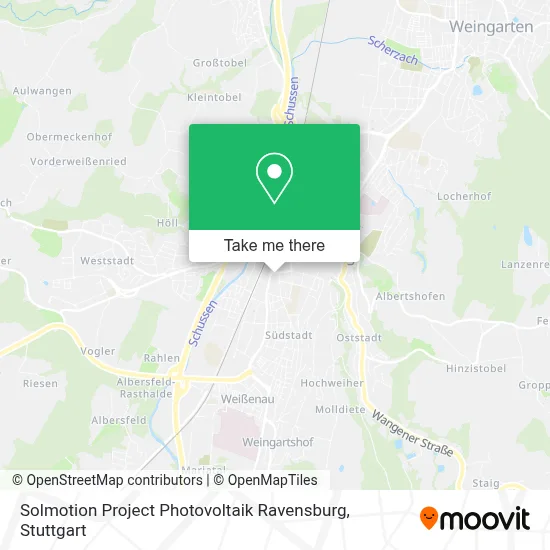 Solmotion Project Photovoltaik Ravensburg map