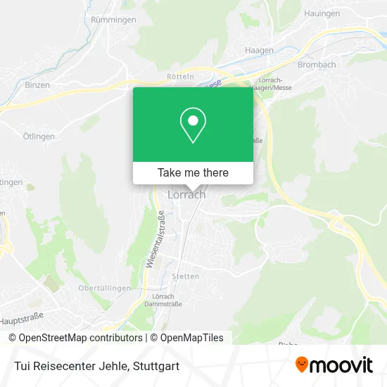 Tui Reisecenter Jehle map