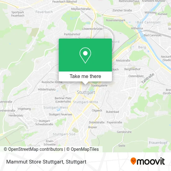 Mammut Store Stuttgart map