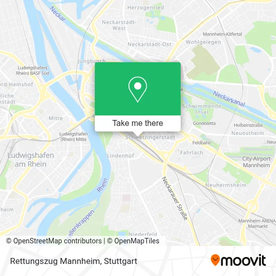 Rettungszug Mannheim map