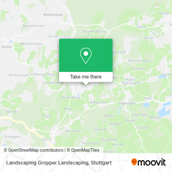 Landscaping Gropper Landscaping map