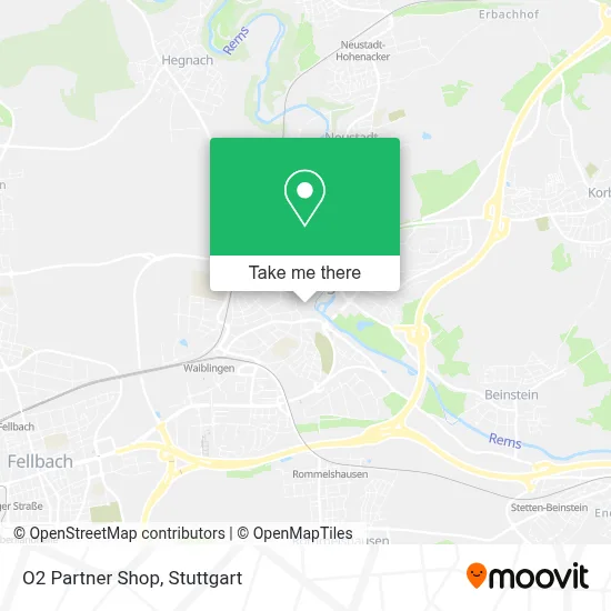 O2 Partner Shop map
