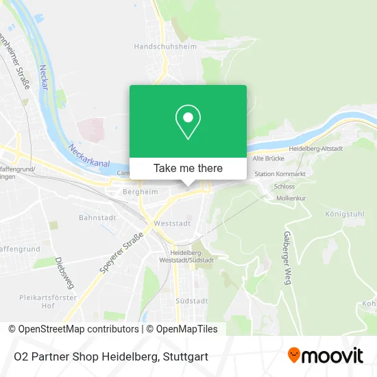 O2 Partner Shop Heidelberg map