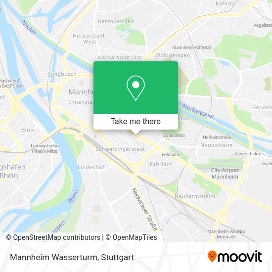 Mannheim Wasserturm map
