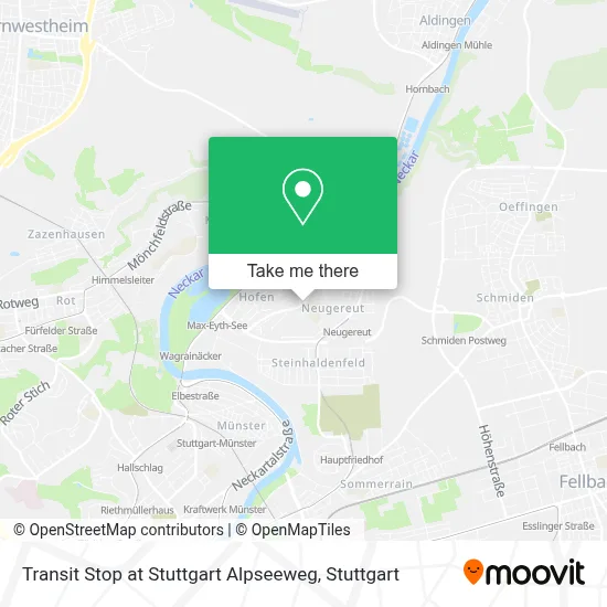 Transit Stop at Stuttgart Alpseeweg map