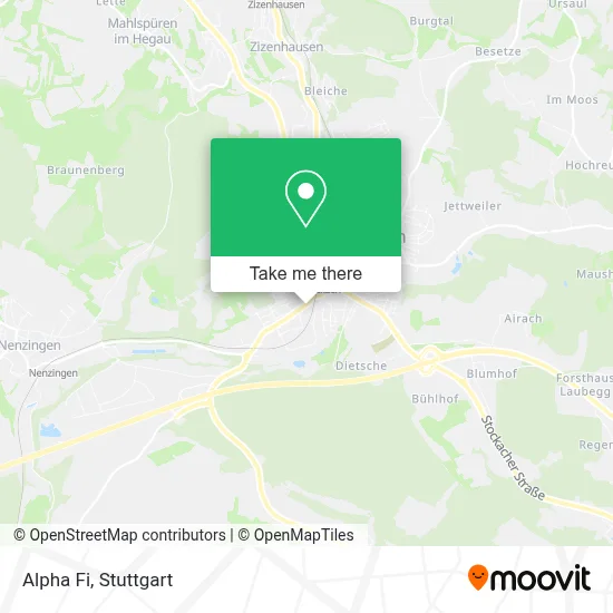Alpha Fi map