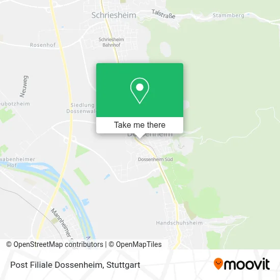 Post Filiale Dossenheim map