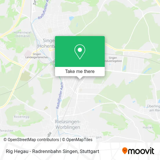 Rig Hegau - Radrennbahn Singen map