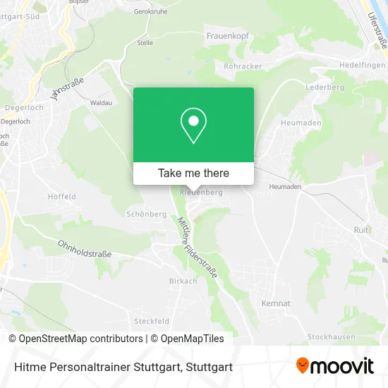 Hitme Personaltrainer Stuttgart map