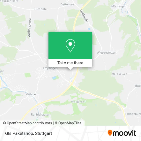 Gls Paketshop map