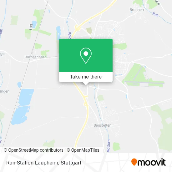 Ran-Station Laupheim map