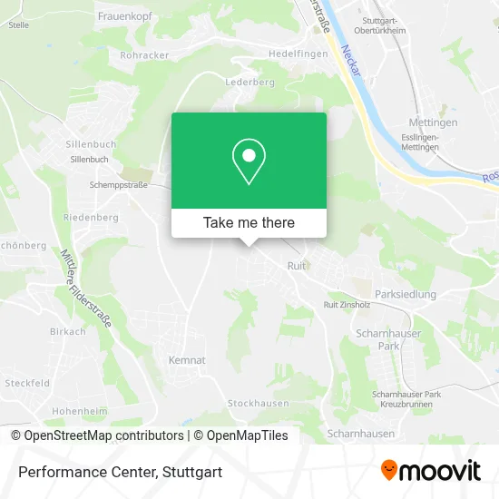 Performance Center map