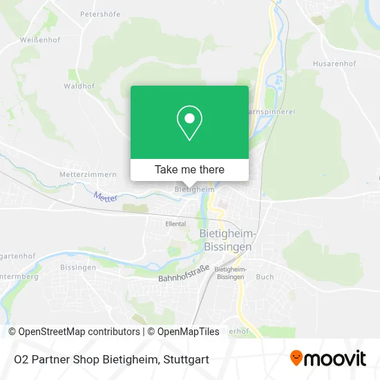 O2 Partner Shop Bietigheim map