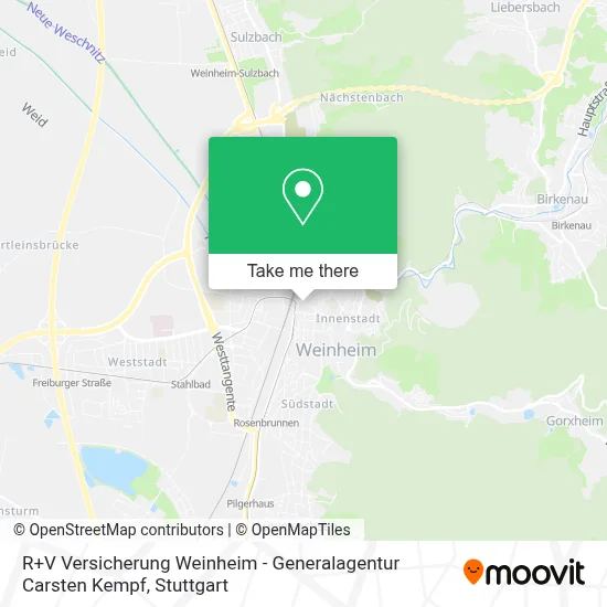 R+V Versicherung Weinheim - Generalagentur Carsten Kempf map