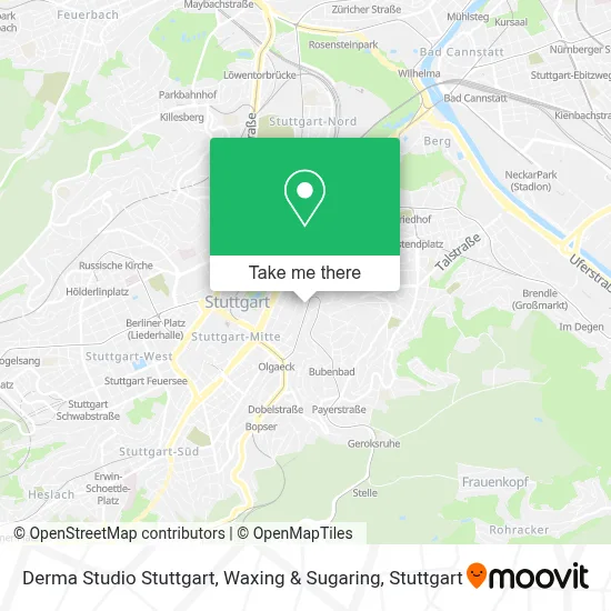 Derma Studio Stuttgart, Waxing & Sugaring map
