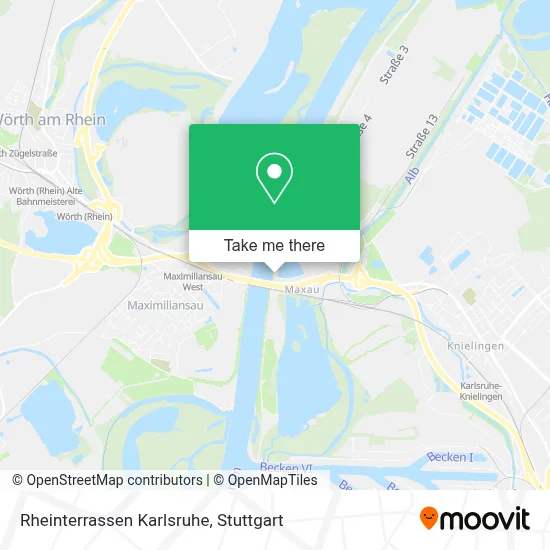 Rheinterrassen Karlsruhe map