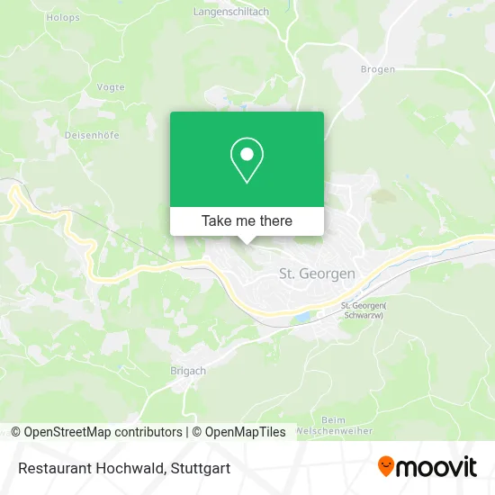 Restaurant Hochwald map