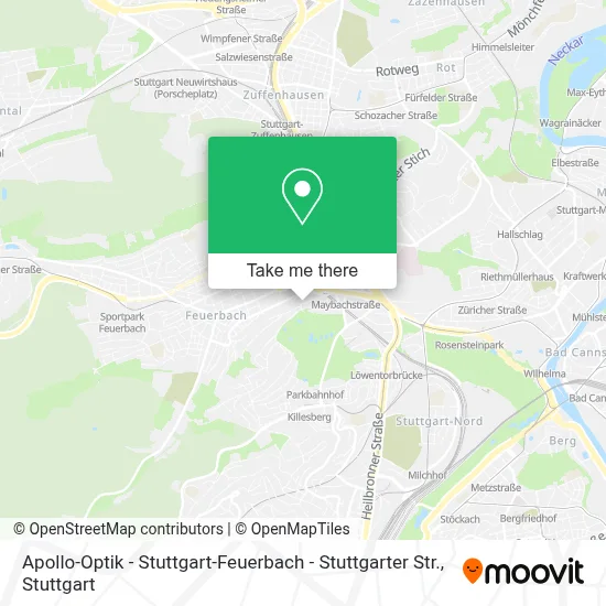Apollo-Optik - Stuttgart-Feuerbach - Stuttgarter Str. map