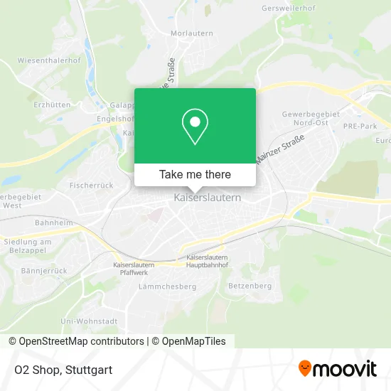 O2 Shop map