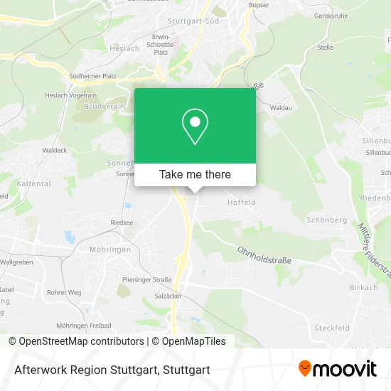 Afterwork Region Stuttgart map
