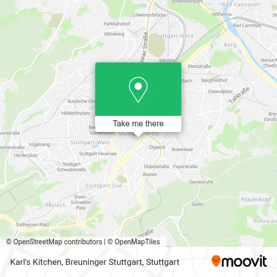 Karl's Kitchen, Breuninger Stuttgart map