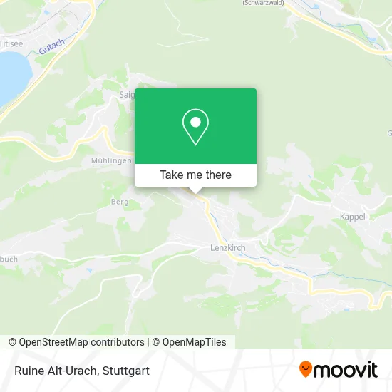 Ruine Alt-Urach map