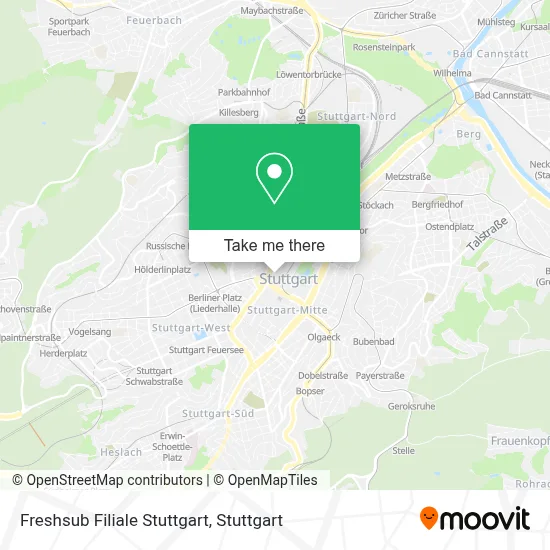 Freshsub Filiale Stuttgart map