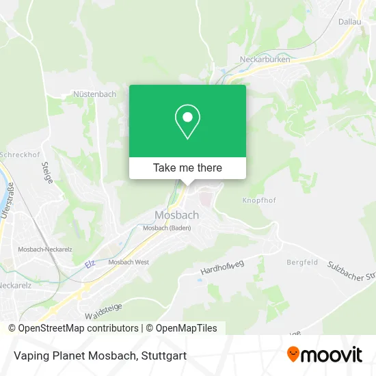 Vaping Planet Mosbach map