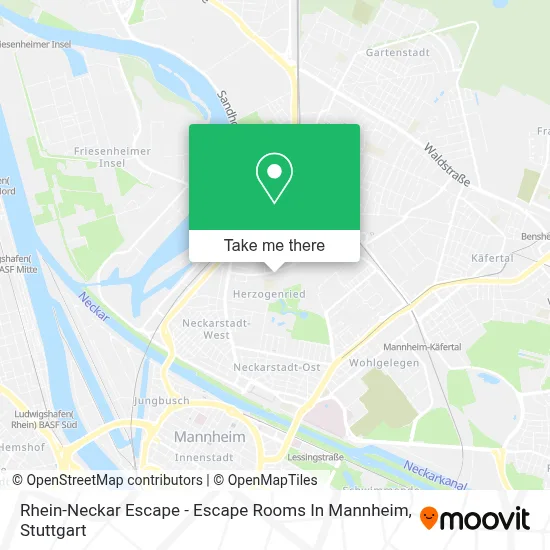 Rhein-Neckar Escape - Escape Rooms In Mannheim map
