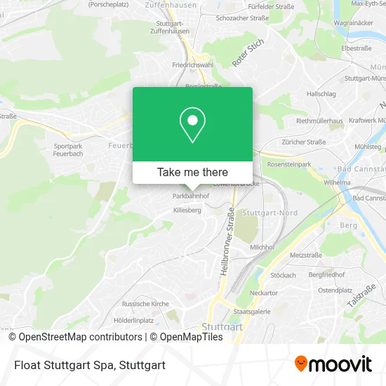 Float Stuttgart Spa map