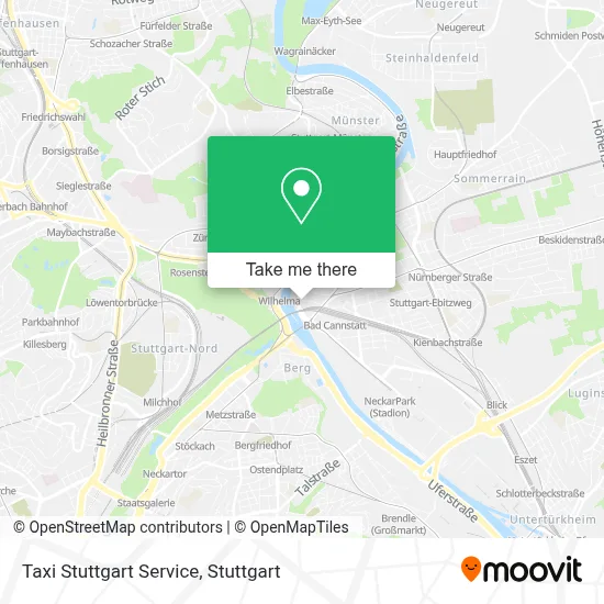 Taxi Stuttgart Service map
