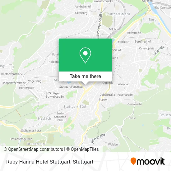 Ruby Hanna Hotel Stuttgart map