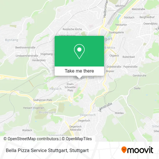 Bella Pizza Service Stuttgart map