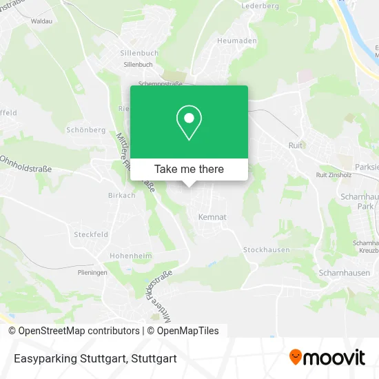 Easyparking Stuttgart map