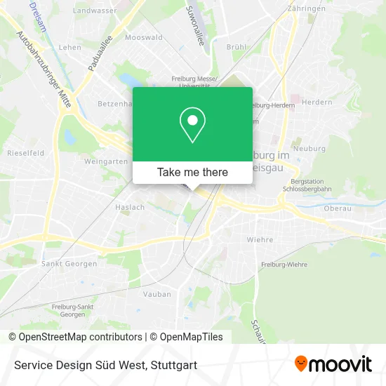 Service Design Süd West map