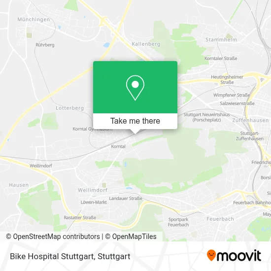 Bike Hospital Stuttgart map