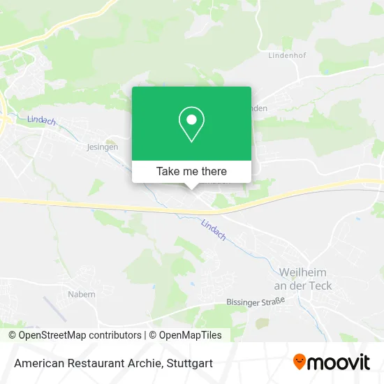 American Restaurant Archie map