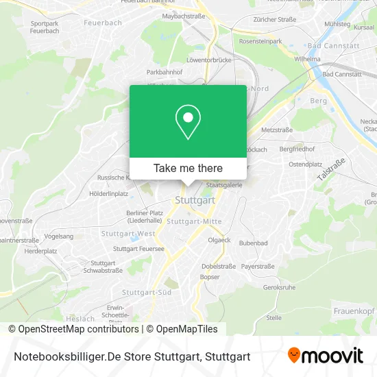Notebooksbilliger.De Store Stuttgart map