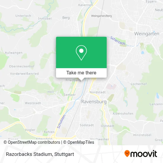 Razorbacks Stadium map