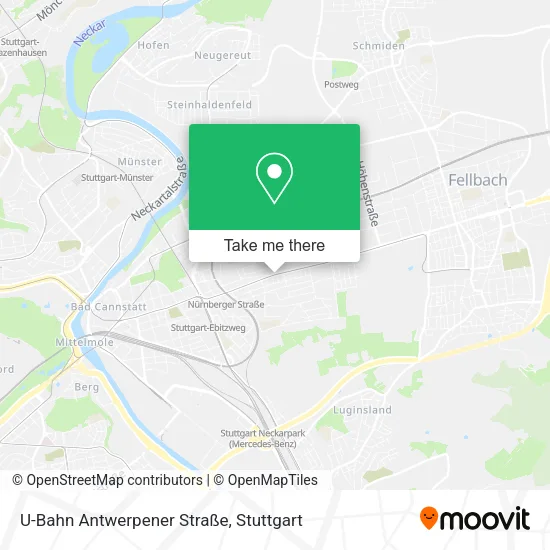 Карта U-Bahn Antwerpener Straße