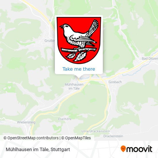 Mühlhausen im Täle map