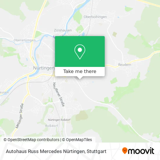 Карта Autohaus Russ Mercedes Nürtingen