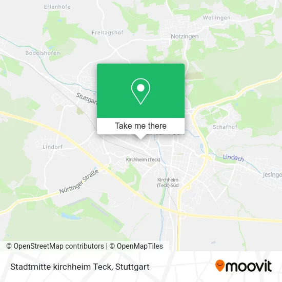 Карта Stadtmitte kirchheim Teck