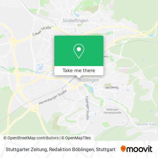 Stuttgarter Zeitung, Redaktion Böblingen map