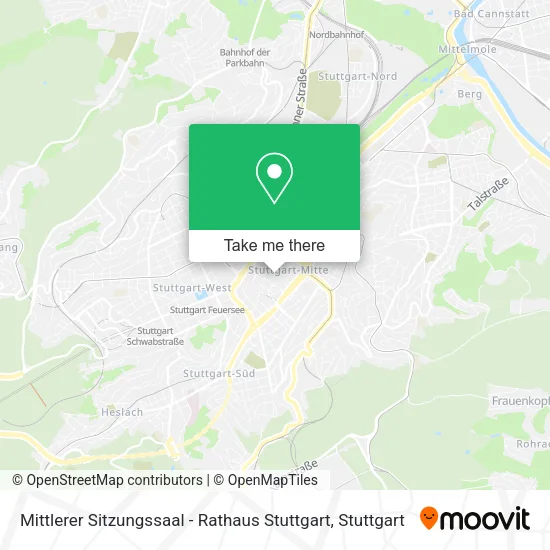Карта Mittlerer Sitzungssaal - Rathaus Stuttgart