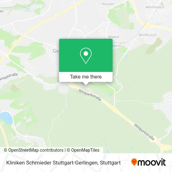 Карта Kliniken Schmieder Stuttgart-Gerlingen