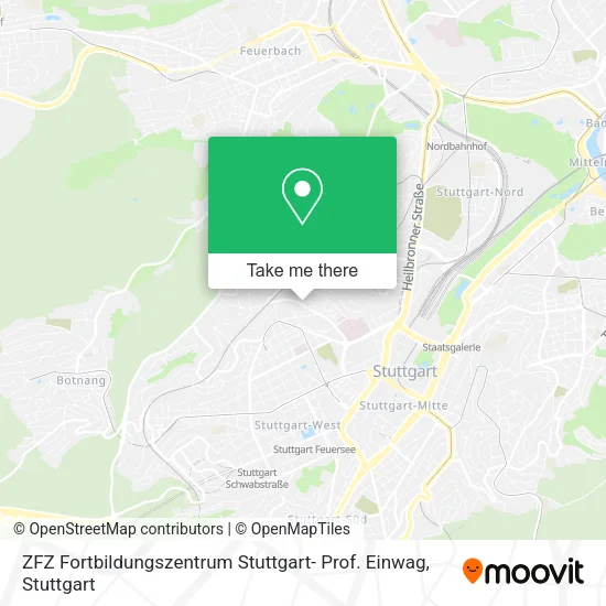 Карта ZFZ Fortbildungszentrum Stuttgart- Prof. Einwag