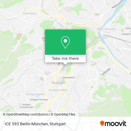 Карта ICE 593 Berlin-München