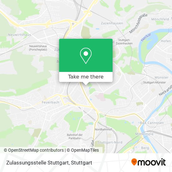 Карта Zulassungsstelle Stuttgart