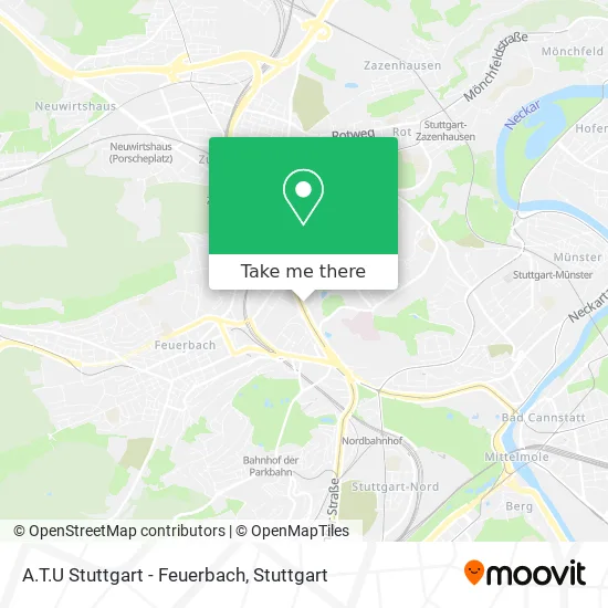 Карта A.T.U Stuttgart - Feuerbach